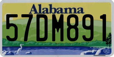 AL license plate 57DM891
