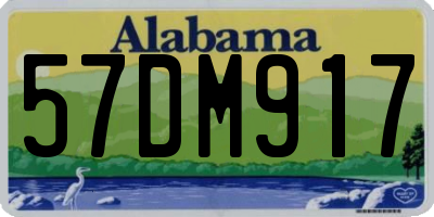 AL license plate 57DM917