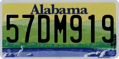 AL license plate 57DM919