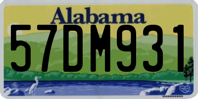 AL license plate 57DM931