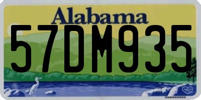 AL license plate 57DM935
