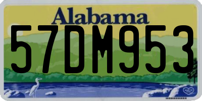 AL license plate 57DM953