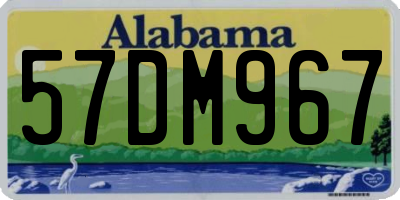AL license plate 57DM967