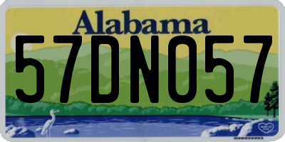 AL license plate 57DN057