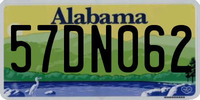 AL license plate 57DN062