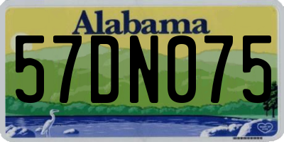 AL license plate 57DN075