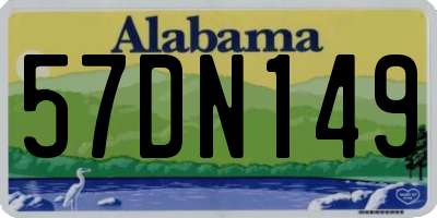 AL license plate 57DN149