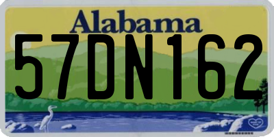 AL license plate 57DN162