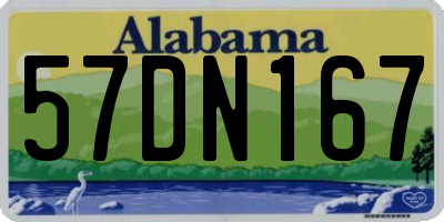AL license plate 57DN167