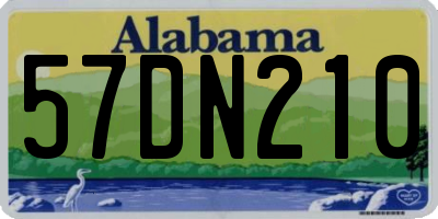 AL license plate 57DN210