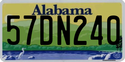 AL license plate 57DN240