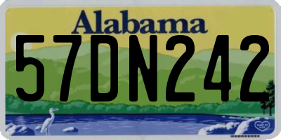 AL license plate 57DN242
