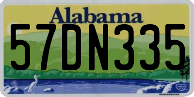 AL license plate 57DN335
