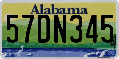 AL license plate 57DN345