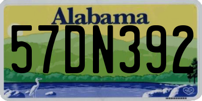 AL license plate 57DN392