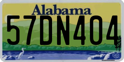 AL license plate 57DN404