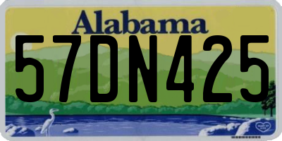 AL license plate 57DN425