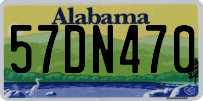 AL license plate 57DN470