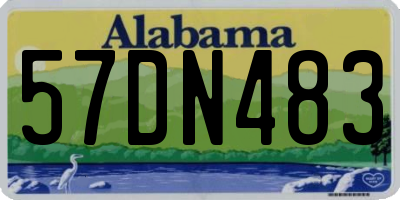 AL license plate 57DN483