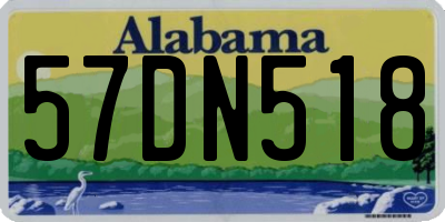 AL license plate 57DN518