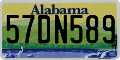 AL license plate 57DN589