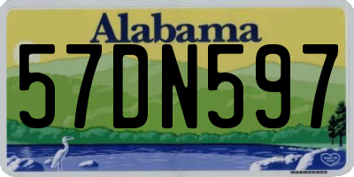 AL license plate 57DN597