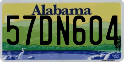 AL license plate 57DN604