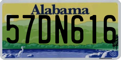 AL license plate 57DN616