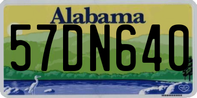 AL license plate 57DN640