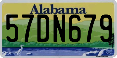 AL license plate 57DN679