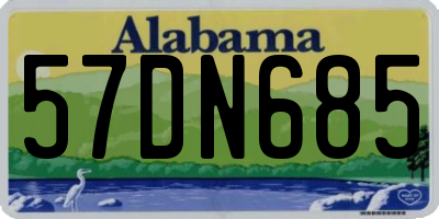 AL license plate 57DN685