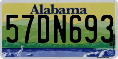 AL license plate 57DN693