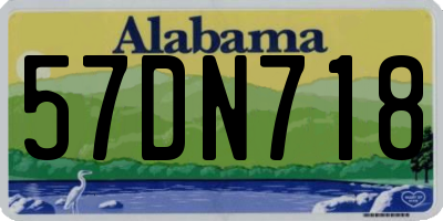 AL license plate 57DN718