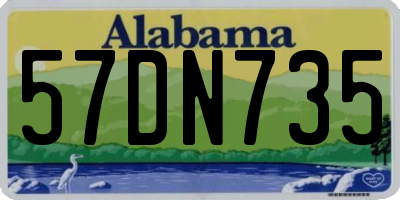 AL license plate 57DN735