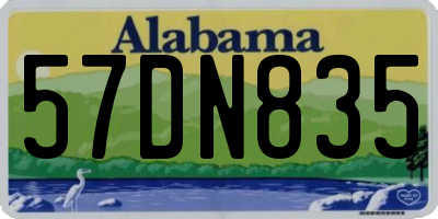 AL license plate 57DN835