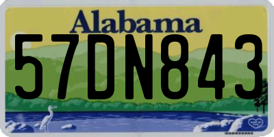 AL license plate 57DN843