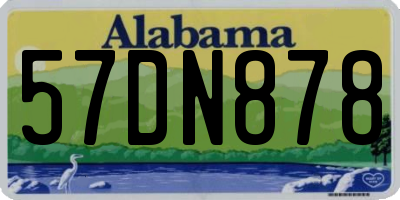 AL license plate 57DN878