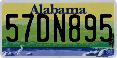 AL license plate 57DN895