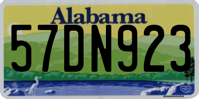 AL license plate 57DN923