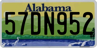 AL license plate 57DN952