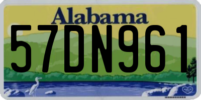 AL license plate 57DN961