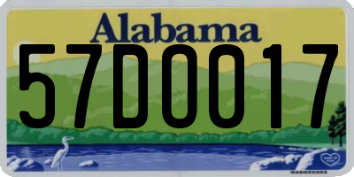 AL license plate 57DO017
