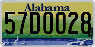 AL license plate 57DO028