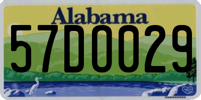 AL license plate 57DO029