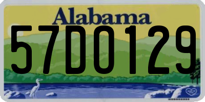AL license plate 57DO129