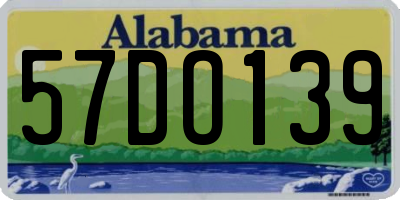 AL license plate 57DO139