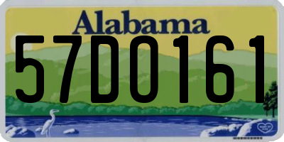 AL license plate 57DO161