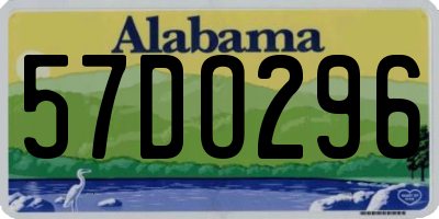 AL license plate 57DO296
