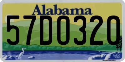 AL license plate 57DO320