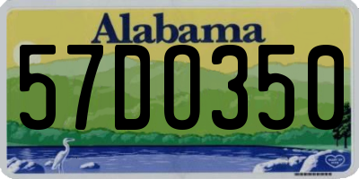 AL license plate 57DO350